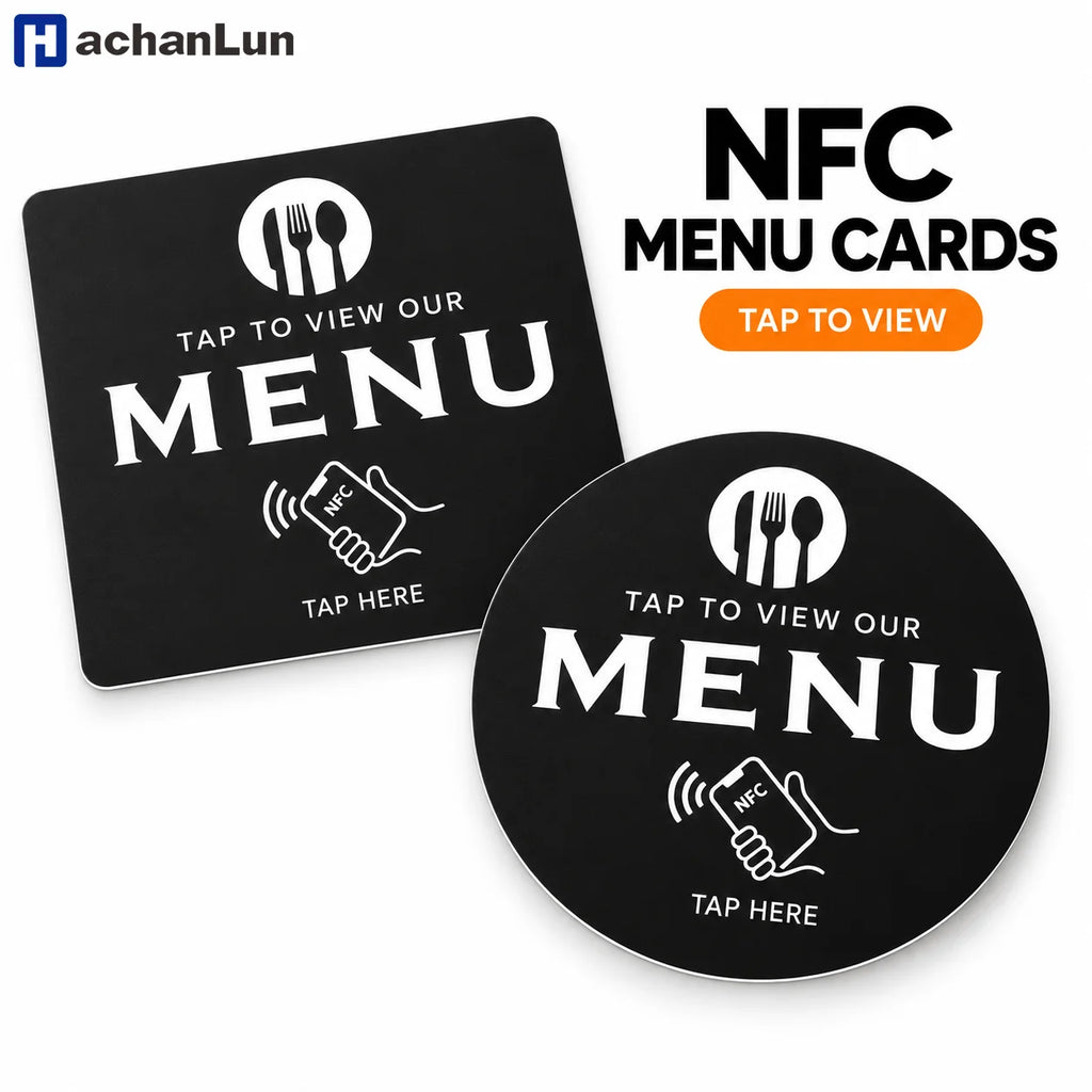 Autocollant NFC menu pour table de restaurant, vue 3 – Cardavis
