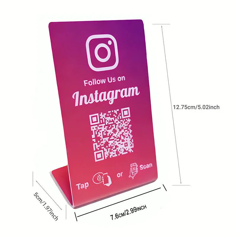 Présentoir NFC + QR code avec support – Cardavis