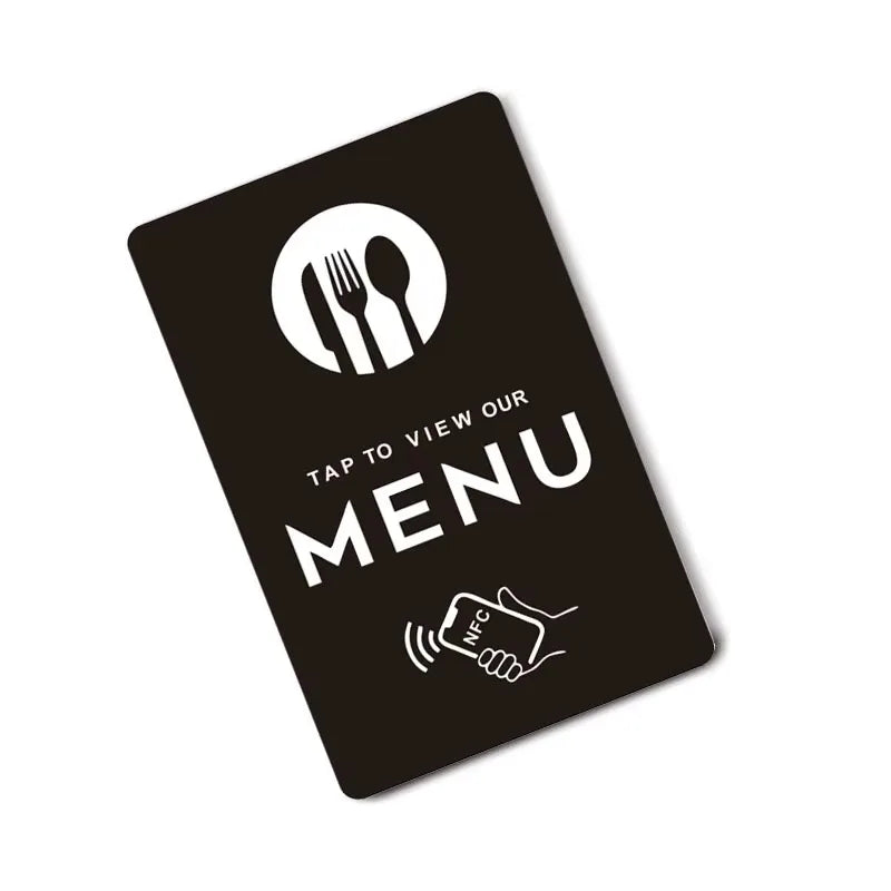 Carte menu NFC adhésive format carte de crédit, vue 2 – Cardavis