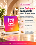 Présentoir de table NFC Instagram à contour doré : votre Instagram accessible en un geste – Cardavis