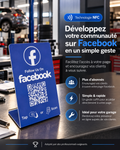 Présentoir NFC + QR code Facebook – Cardavis