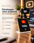 Présentoir de table NFC YouTube à contour doré – Cardavis