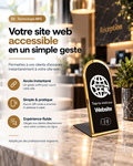 Présentoir NFC arrondi site web à contour doré – Cardavis
