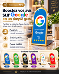 Présentoir NFC arrondi avis Google – Cardavis