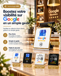 Présentoir de table NFC à contour doré – Cardavis